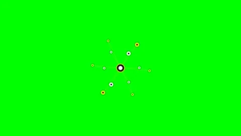 A digital network illustration featuring a central core with connected nodes Stock Footage 341839815