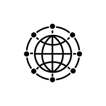 Digital Network Internet Outline Icon, Logo, and illustration Vector Stock Illustration