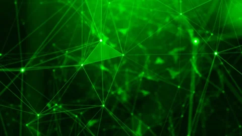 Digital Network Lines in green Stock Footage 241631009