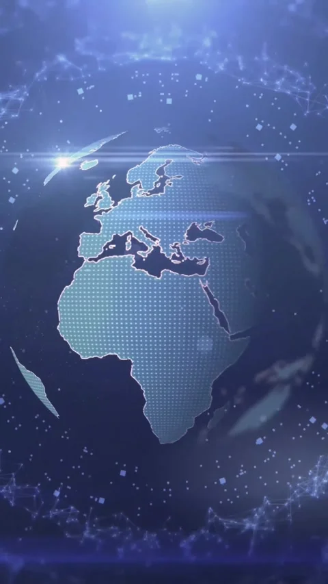 Digital network map. Global connectivity concept. Stock Footage 339638273