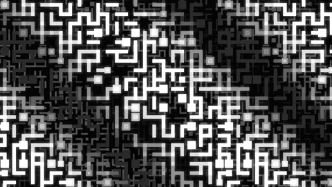 Digital Network Maze Pattern for Technology Backgrounds Stock Footage 345422215