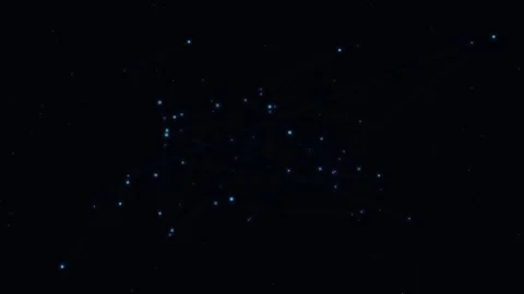 Digital network nodes animation in 4K stock footage 動画素材 344512445