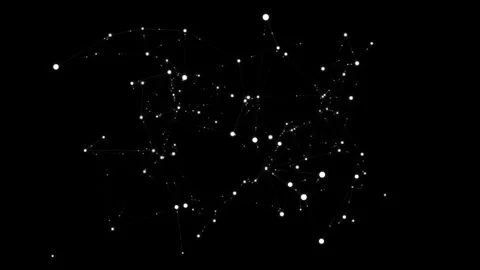 Digital network nodes connecting in space Stock Footage 339678817