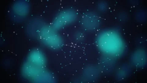 Digital network nodes drifting seamless loop motion background Stock Footage 344799283
