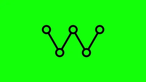 Digital network nodes icon animation on green screen for data connection project Stock Footage 330156656