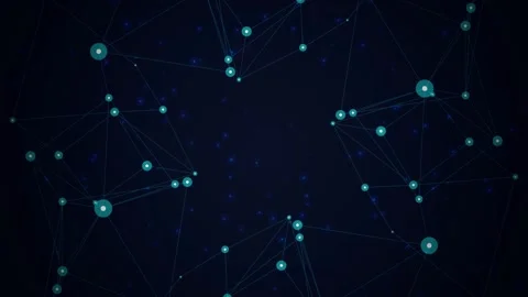 Digital network nodes seamless loop motion background Stock Footage 344971977