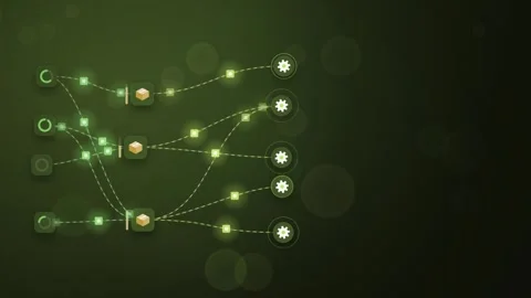 Digital network nodes transferring data packages through interconnected wor.. Stock-Footage 348169785