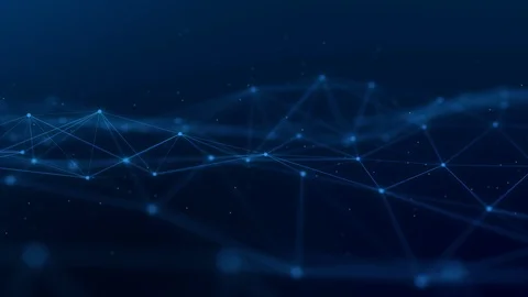 Digital network plexus blockchain technology connecting dot abstract background  Stock Footage