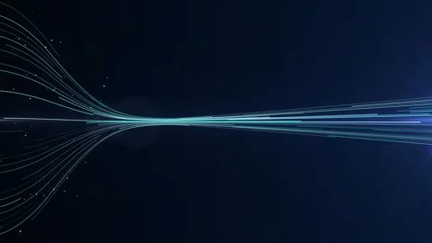 Digital network processing information and visualizing rapid data transfer Stock Footage 346355671