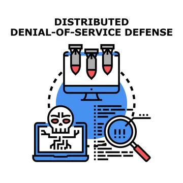 Digital network security providing distributed denial of service defense Stock Illustration