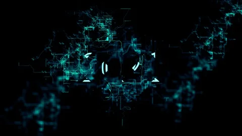 Digital network. Sign "2021" Stock Footage 105976934