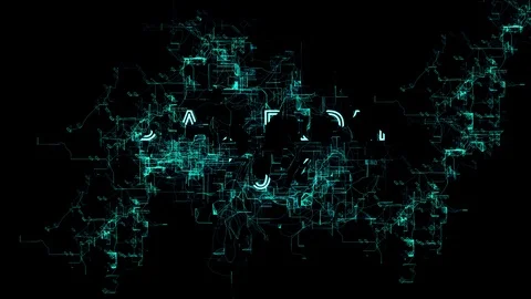 Digital network. Sign "Black Friday -70 percent" Video stock 105976844