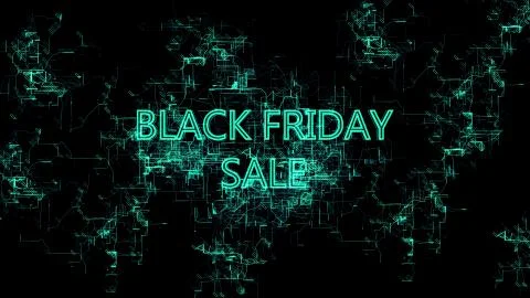 Digital network. Sign "Black Friday Sale" Stock Illustration