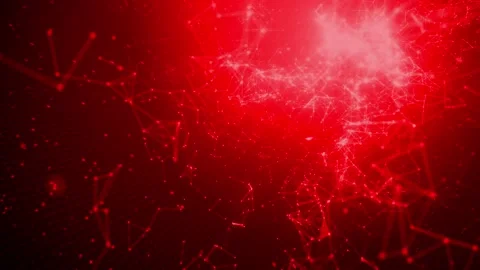 Digital network solutions plexus fly through red Stock Footage 201014061