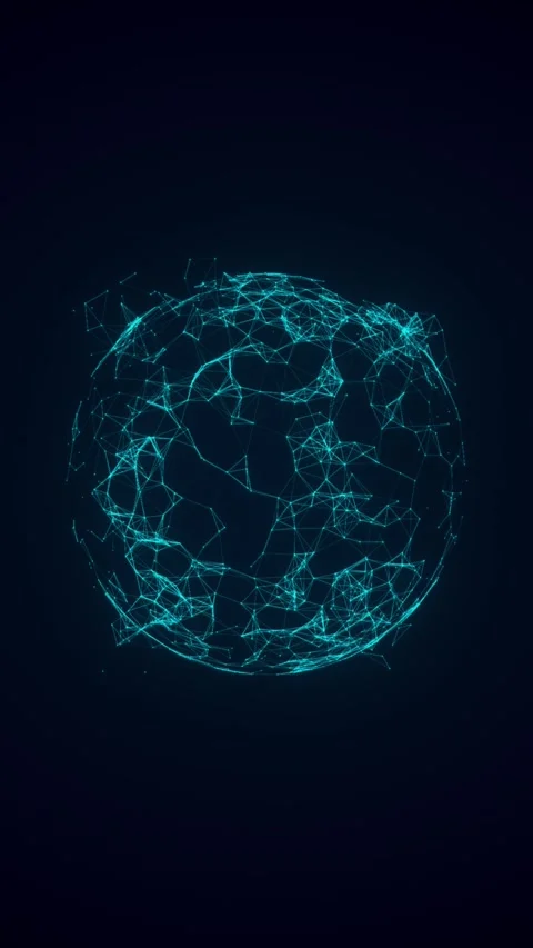 Digital Network Sphere Video stock 316168726