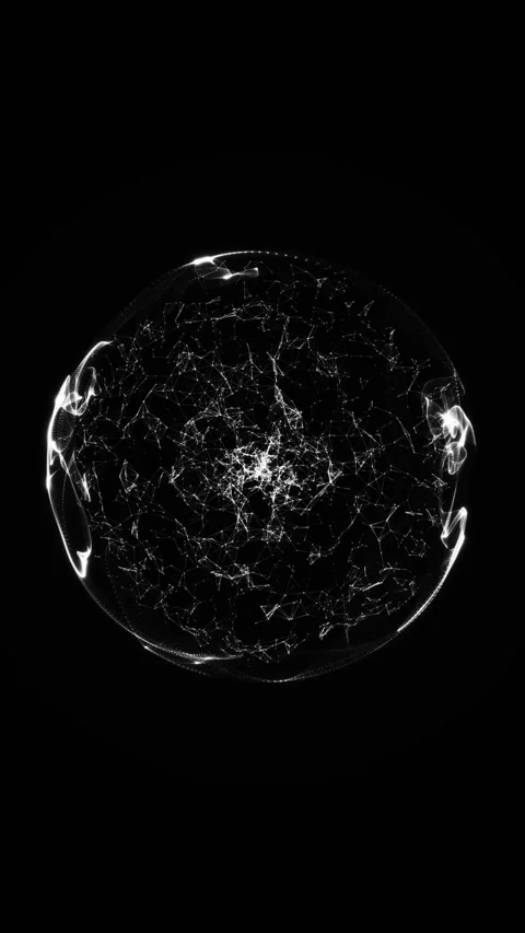 Digital Network Sphere Stock Footage 332308940