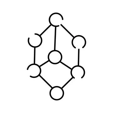 Digital network structure connecting nodes in abstract concept Stock Illustration