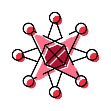 Digital network structure creating data connection system イラスト素材