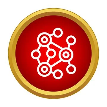 Digital network structure icon showing nodes connectivity Stock Illustration