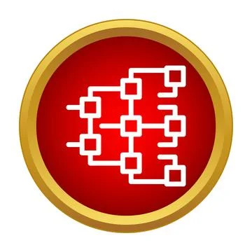 Digital network structure managing data flow connections 库存插图