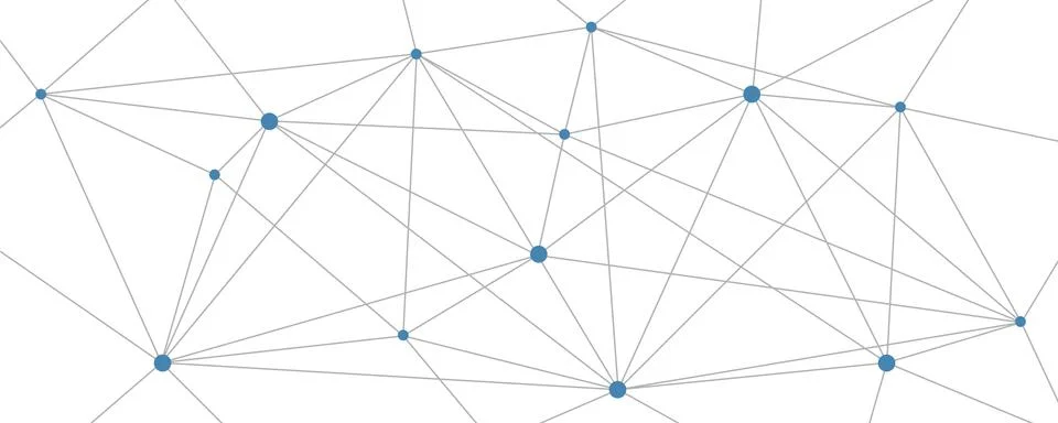 Digital network structure on white background 스톡 일러스트