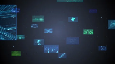 Digital Network Technology AI 5G E Move C Color Vídeos de archivo 136434178