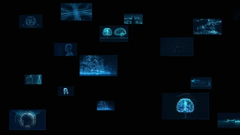 Digital Network Technology AI 5G data communication background F Side B Sozai Stock Footage 137531794