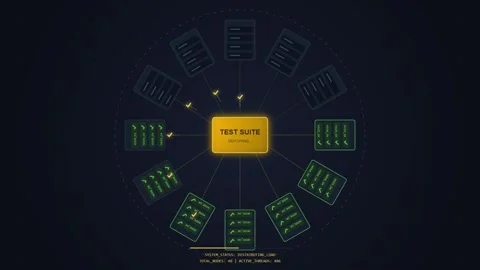 Digital Network Technology Concept with Connecting Nodes and Data Flow Stock Footage 348423973