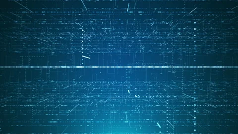 Digital network technology futuristic motion graphic seamless looping background Video stock 148339398