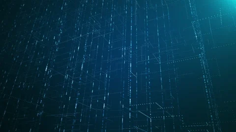 Digital network technology futuristic motion graphic seamless looping background Video stock 148339671