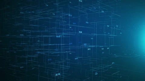 Digital Network Technology Futuristic Motion Graphic Seamless Looping Background Video stock 148722913
