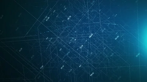 Digital Network Technology Futuristic Motion Graphic Seamless Looping Background Stock Footage 148723353