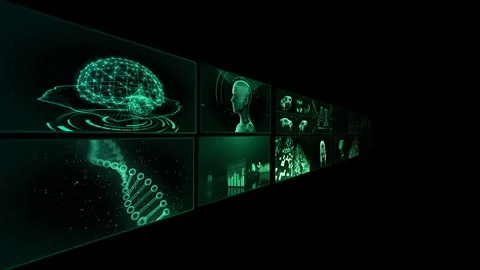 Digital Network TechnologYAI artificial intelligence data TB3 2x2 green Video stock 128002247