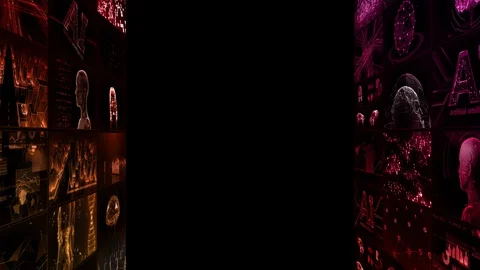 Digital Network TechnologYAI artificial intelligence data TD1 3x3 red Vídeos de archivo 128004701