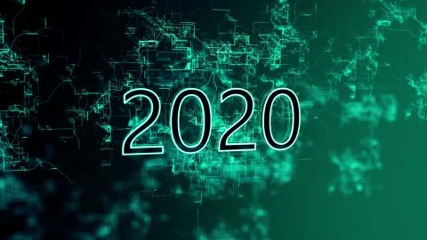 The digital network. Text 2020 Stock Illustration