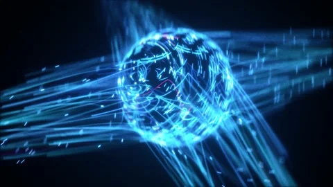 Digital Network Traffic Concept 1 4k Video stock 145834870