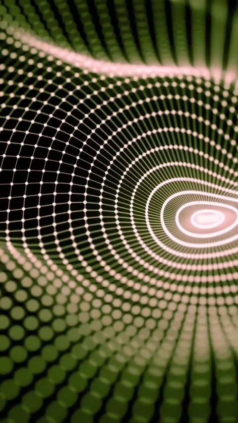 Digital network tunnel. Futuristic data visualization Stock Footage 339638154