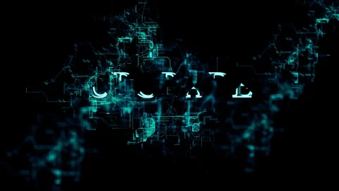 Digital network with "Upgrade" text Stock Footage 106766908