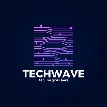 Digital network vector Block Chain Logo Technology Icon. Digital Vector Moder Stock Illustration