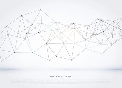 Digital network wireframe vector background 스톡 일러스트