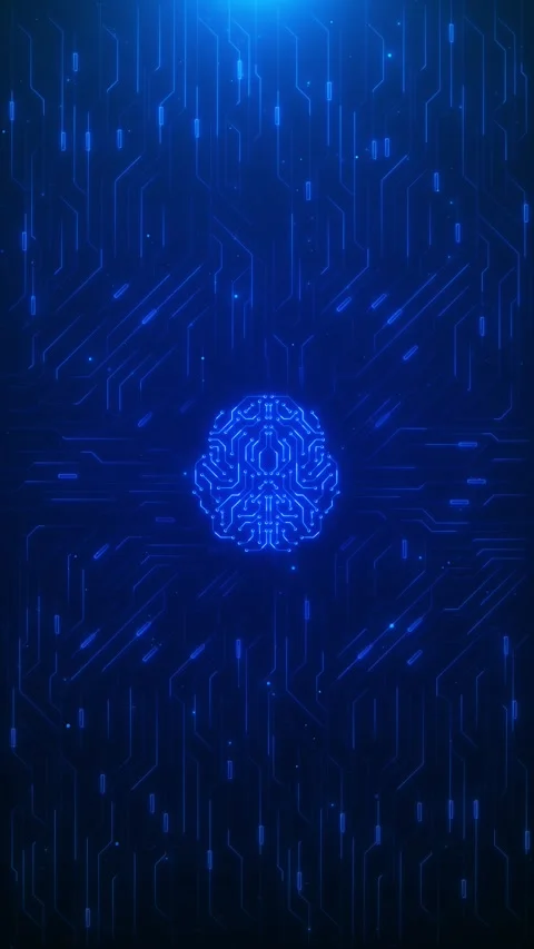 Digital neural brain visualization glowing circuits connected data pathways Stock Footage 333857494