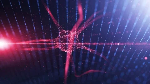 Digital neuron cell in technology ai network Stock Footage 337852113