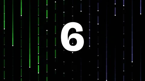 Digital nine countdown number graphic on black background Stock Footage 342094528