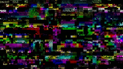 Digital Noise Animation Screen Pixel Running Glitch Scratch Motion Background Stock Footage 124932357