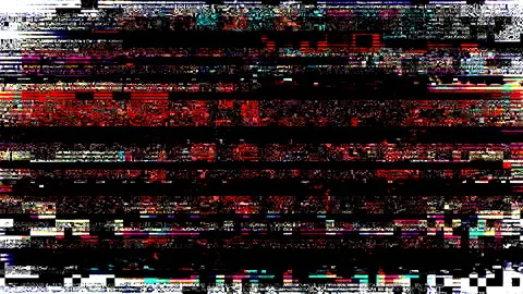 Digital Noise Animation Screen Pixel Running Glitch Scratch Motion Background Stock Footage 125781045