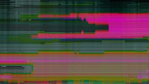 Digital Noise Flickering Damage Distorted No Signal Abstract Background Stock Footage 124970438