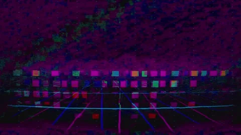 Digital noise glitch Horizontal 5s signal interference background 4K Stock Footage 330087838