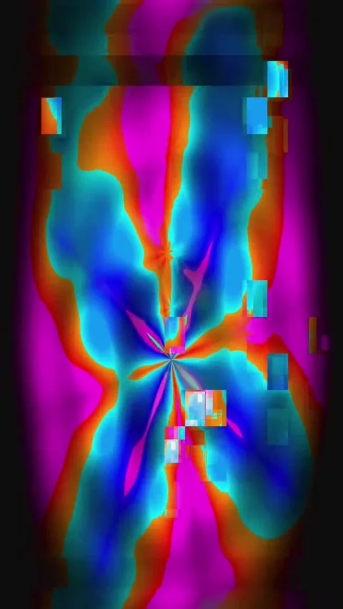 Digital noise glitch Vertical 60s background animation 4K Stock Footage 330069485