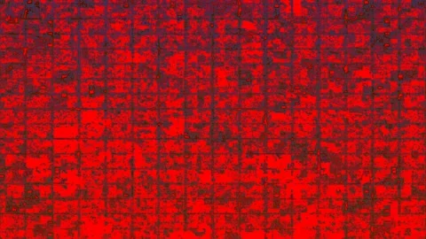 Digital Noise Over Grid - Glitch Motion Visual Grid Pattern Tile Video stock 302118710