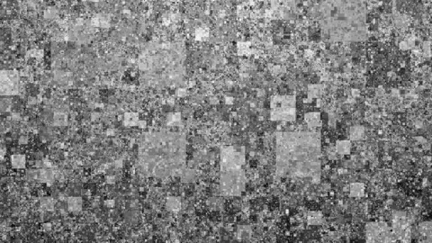 Digital noise pattern, grayscale pixelated background, abstract data visual Stock Footage 328737750